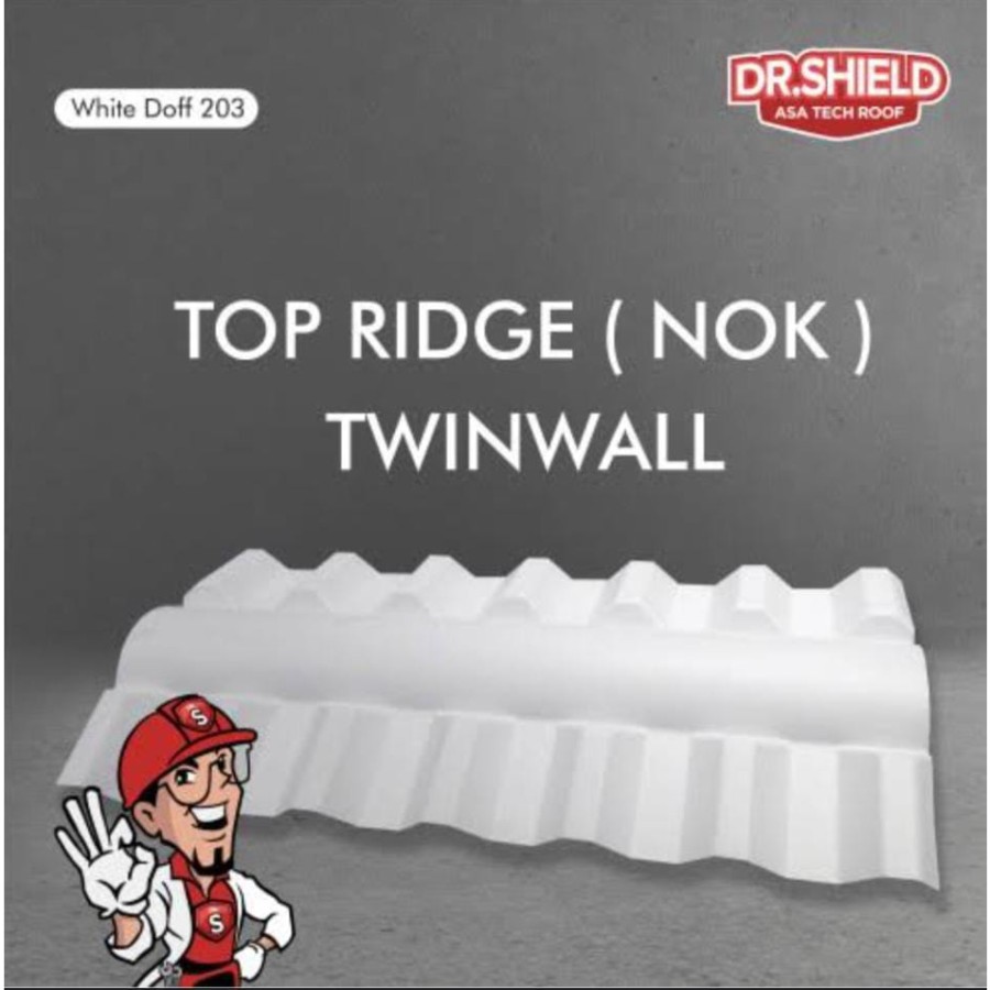 Nok Wuwung Atap UPVC DR SHIELD Double OD760 Surabaya