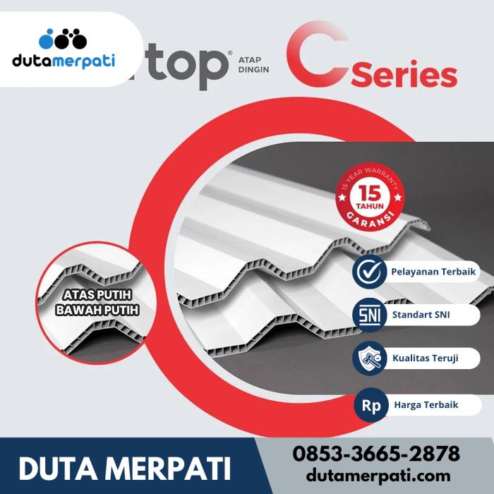Atap uPVC Rooftop C Series 6 meter