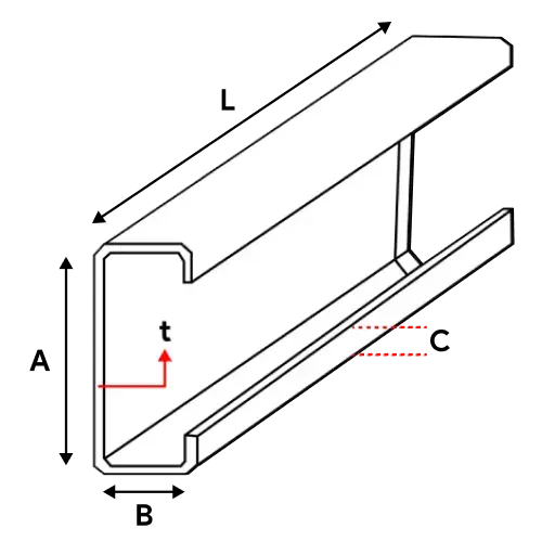 Galeri Besi CNP 100 x 50 x 2.0mm x 6m