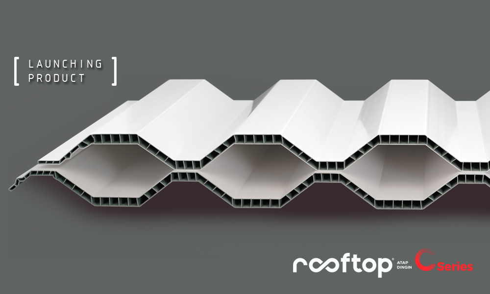 Galeri Atap UPVC Rooftop Double Layer C Series
