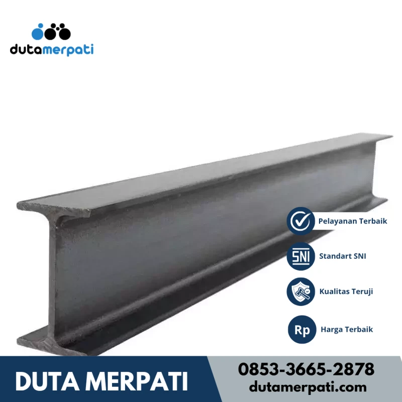 Besi WF 200 X 100 X 5.5 X 8mm X 12m (Wide Flange)